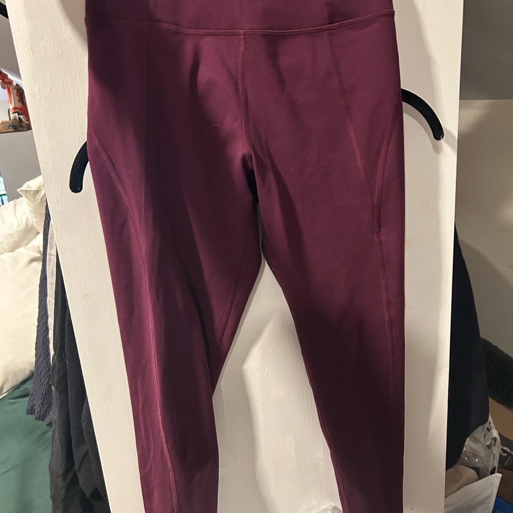 Girlfriend Collective Burgundy Leggings